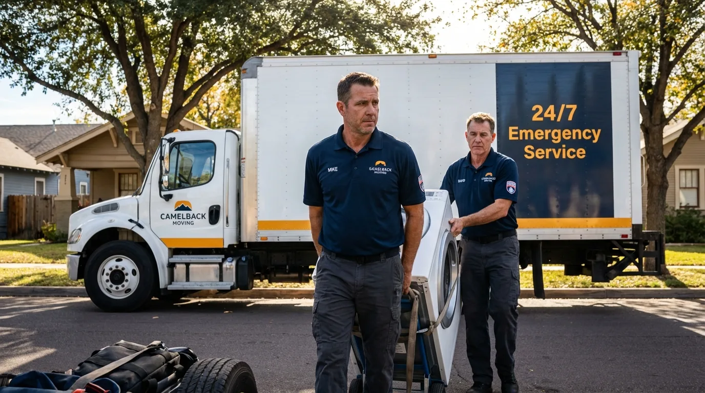 CamelBack Moving crew loading furniture in Oklahoma City, OK